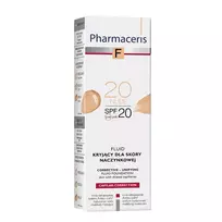 pharmaceris pudra - PHARMACERIS F kreminė pudra odai su išsiplėtusiais kapiliarais, SPF 20, Nr. 20 NUDE, 30 ml - 1 nuotrauka