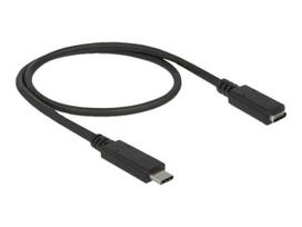 60w type c - DELOCK Extension SuperSpeed USB USB 3.1 Gen 1 USB Type-Cmale > female 3 A 0.5m black - 1 nuotrauka