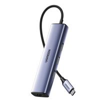ugreen usb c sakotuvas - Ugreen CM475 USB-C Hub 3x USB 3.0, RJ45, USB-C PD - 1 nuotrauka