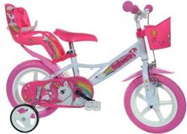  Dino Bikes Unicorn, baltas/rožinis, 12"