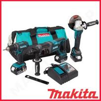 suktuvas makita 18v - Įrankių rinkinys Makita DLX3078TX1 (DGA504 + DHR241 + DDF482); 18 V; 3x5,0 Ah akum. - 1 nuotrauka