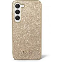 Guess "Glitter Flakes Metal Logo Case Galaxy S23" Gold
