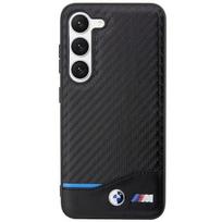 BMW "M PU Carbon Blue Line Case Galaxy S23" Black