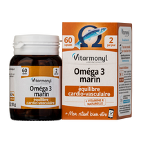 omega 3 papildai - VITARMONYL OMEGA-3 MARIN žuvų taukai, 60 kapsulių - 2 nuotrauka