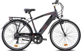 Elektrinis dviratis Esperia Bourget E230 28", juodas/pilkas