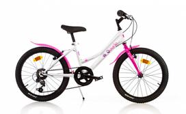 QUURIO BIKE vaikiškas bėginis dviratis, dydis 20”, rožinis-baltas, 420 D