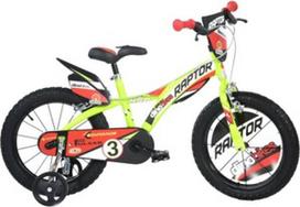 dviracio dinama - Vaikiškas dviratis Dino Bikes Raptor, raudonas/geltonas, 10" (24.13 cm), 14" - 1 nuotrauka