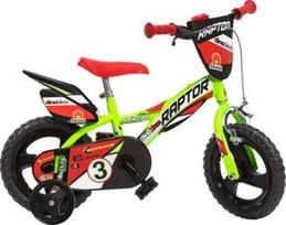 Vaikiškas dviratis Dino Bikes Raptor, raudonas/žalias, 9" (21.59 cm), 12"