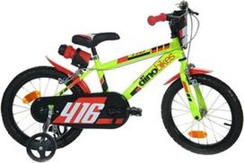 dviracio dinama - Vaikiškas dviratis Dino Bikes 416, juodas/raudonas/žalias, 11" (27 cm), 16" - 1 nuotrauka