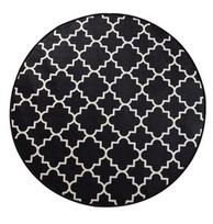 Kilimas Conceptum Hypnose Kupa 882CHL1087, baltas/juodas, 100 cm x 100 cm