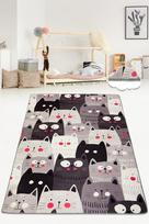 Kilimas Conceptum Hypnose Cats 876CHL1267, įvairių spalvų, 80 cm x 100 cm