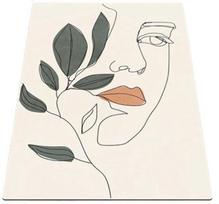 Kilimas Conceptum Hypnose Face Solution 286CHL5955, žalias/kreminės spalvos, 140 cm x 80 cm