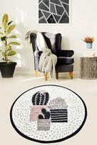 Kilimas Conceptum Hypnose Three Cactus 882CHL3158, baltas/juodas, 120 cm x 120 cm