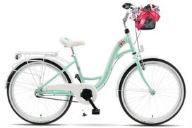 Vaikiškas dviratis Davi Olivia, 130-165 cm, aliuminio rėmas, 24" aliumininiai ratai, 3 pavarų Shimano perjungėjas, Žalias