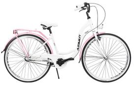Dviratis AZIMUT Vintage 28" 3-speed 2023 baltas-rožinė shiny