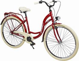 Dviratis miesto Azimut Vintage 3-Speed, 28 ", 17" (41.91 cm) rėmas, raudonas