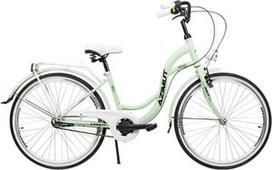 Dviratis miesto Azimut Vintage 3-Speed, 26 ", 17" (41.91 cm) rėmas, baltas/mėtinė