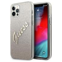 Guess "GUHCP12MPCUGLSGO Glitter Gradient Script Case iPhone 12/ 12 Pro" Gold