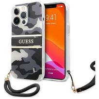 deklas iphone 13 guess - Guess "GUHCP13LKCABBK Camo Strap Collection Case iPhone 13 Pro" Black - 1 nuotrauka
