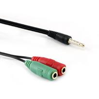 3.5mm m 3.5mm f laidas - Sbox 35M-2X35F/R 3.5mm x2 F. 3Pin - 3.5mm M. 4Pin 0.2M - 1 nuotrauka