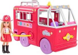 Barbie Chelsea Fire Truck Vehicle HCK73, 15 cm