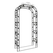 pergola - Sodo arka, juodos spalvos, 116x45x240cm, plienas - 1 nuotrauka