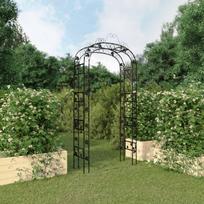 pergola - Sodo arka, juodos spalvos, 116x45x240cm, plienas - 2 nuotrauka