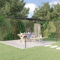 Pavėsinė, antracito spalvos, 4x4m, audinys ir plienas, 180g/m²