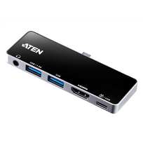 usb c dock - Aten UH3238 USB-C Travel Dock with Power Pass-Through - 1 nuotrauka