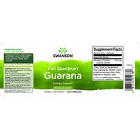 geris - SWANSON GUARANA 500MG N100 maisto papildas - 3 nuotrauka