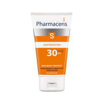  PHARMACERIS S drėkinamasis apsauginis kūno losjonas nuo saulės, SPF 30, 150 ml