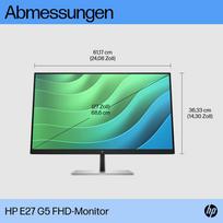 27 ips 1080 monitorius - HP E27 G5 - 4 nuotrauka