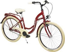 Dviratis miesto Azimut Vintage 3-Speed, 26 ", 17" (41.91 cm) rėmas, bordo/kreminė