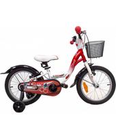 Dviratis 4KIDS Cherry 16", Size 9.5"(24 cm), raudonas/baltas