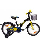 Dviratis 4KIDS Nightman 16", dydis 10" (25.5 cm), juodas/mėlynas