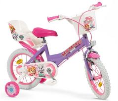 vaikiski su ratukais - Vaikiškas dviratis 14" Paw Patrol Purple 1480 Girl TOIMSA - 1 nuotrauka