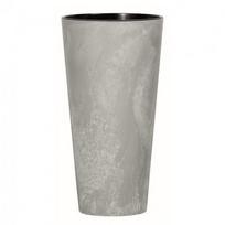 ideklai vazonams - Plastikinis vazonas TUBUS SLIM BETON, su įdėklu, pilkos sp., 40 x 76 cm - 1 nuotrauka
