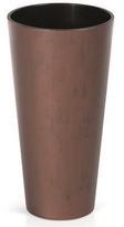 lauko vazonai - Plastikinis vazonas TUBUS SLIM CORTEN, su įdėklu, vario sp., 30 x 57 cm - 1 nuotrauka