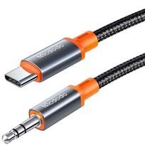 usb c adapteris - MCDODO USB C į mini lizdą 3,5 mm telefono adapteris su DAC 1 m - 2 nuotrauka