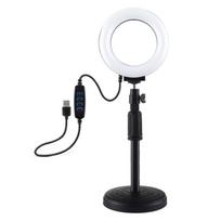 led ring lempa - Ring LED lamp with adjustable base Puluz PU391 - 1 nuotrauka
