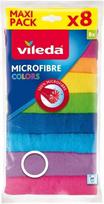 vileda sluoste - Valymo šluostė "Vileda Microfibre Colors" 8 vnt. - 1 nuotrauka