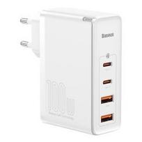 ikroviklis 100w -  Baseus GaN CCGAN2P-L02 2 x USB / 2 x USB-C / 100W / 5A, baltas - 1 nuotrauka