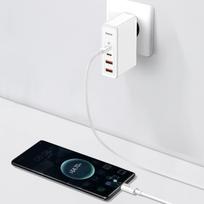 ikroviklis 100w -  Baseus GaN CCGAN2P-L02 2 x USB / 2 x USB-C / 100W / 5A, baltas - 10 nuotrauka