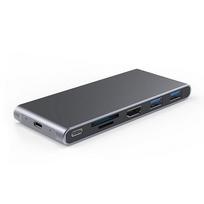 USB-C - HDMI, 2x USB 3.0, SD, TF, PD60W   M.2 NGFF SSD dėklas