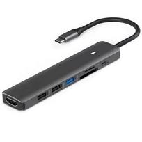 type c usb hdmi - USB Type-C - HDMI, 3x USB Type-A, SD, TF, USB Type-C PD100W - 1 nuotrauka