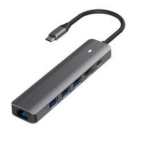 type c usb hdmi - USB Type-C - HDMI, LAN, 3x USB 3.0 Type-A, USB Type-C PD100W - 1 nuotrauka