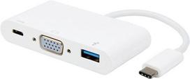 hdmi ethernet adapteris - Vivanco adapter USB-C - VGA 3in1, white (34294) - 1 nuotrauka