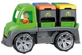zaislinis automobilio modelis - Lena Truxx Recycling Truck Open Box 04453, žalia - 1 nuotrauka