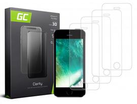 Green Cell Žalias Cell 4x Grūdintas stiklas GC Clarity do telefonu iPhone 5 / 5S / 5C / SE