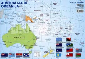 Australijos ir Okeanijos politinis žemėlapis (A 4)